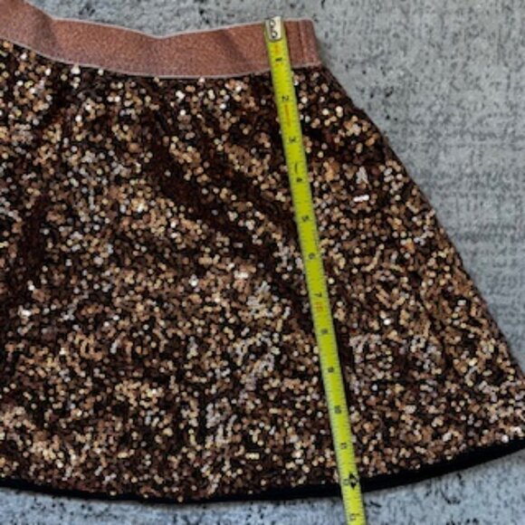 🧡3/15 PatPat Gold Sequin Mini Skirt Girls 6-7 - Picture 3 of 7